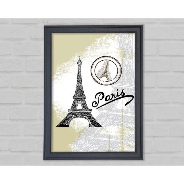 Eiffel Tower - Single Picture Frame Art Prints Lily Manor Size: 59.7cm H x 42cm W x 1.5cm D on Productcaster.