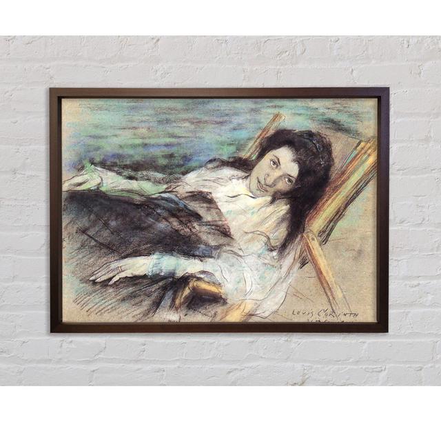 Charlotte Berend On A Stool By Lovis Corinth - Single Picture Frame Art Prints on Canvas Bright Star Size: 100.1cm H x 141.4cm W on Productcaster.