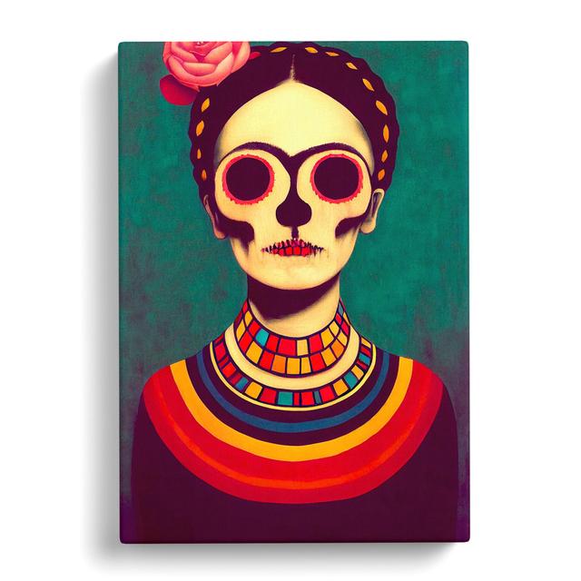 Frida Kahlo Sugar Skull Maturi Size: 76cm H x 50cm W x 3cm D on Productcaster.