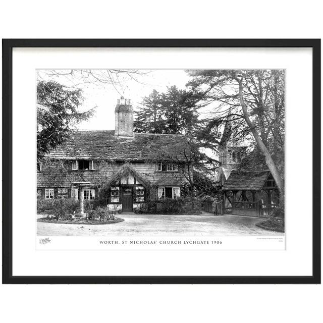 'Worth, St Nicholas Church Lychgate 1906' by Francis Frith - Picture Frame Photograph Print on Paper The Francis Frith Collection Size: 60cm H x 80cm on Productcaster.