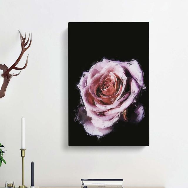 The Pale Purple Rose in Abstract - Wrapped Canvas Graphic Art Print East Urban Home Size: 76cm H x 50cm W x 3cm D on Productcaster.