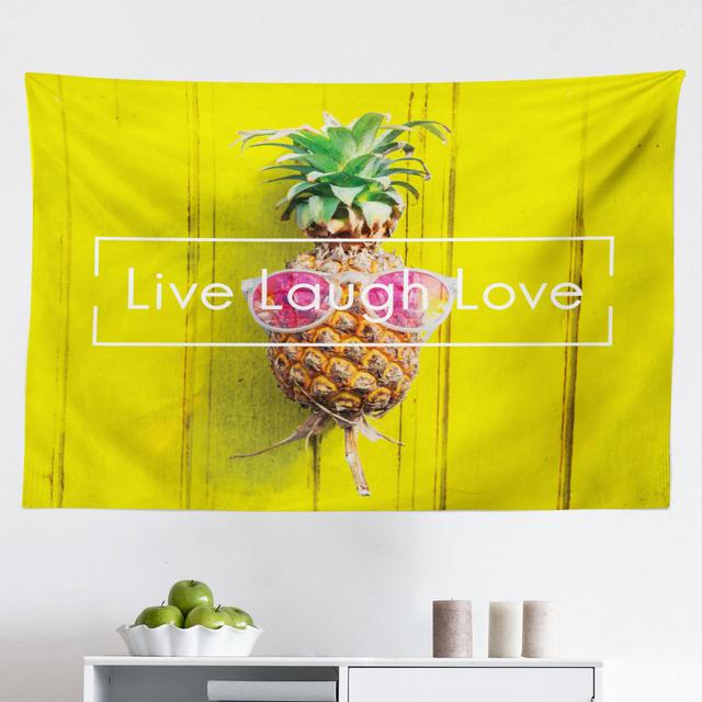 Tapisserie Live Laugh Love East Urban Home Größe: 140 cm H x 230 cm B on Productcaster.