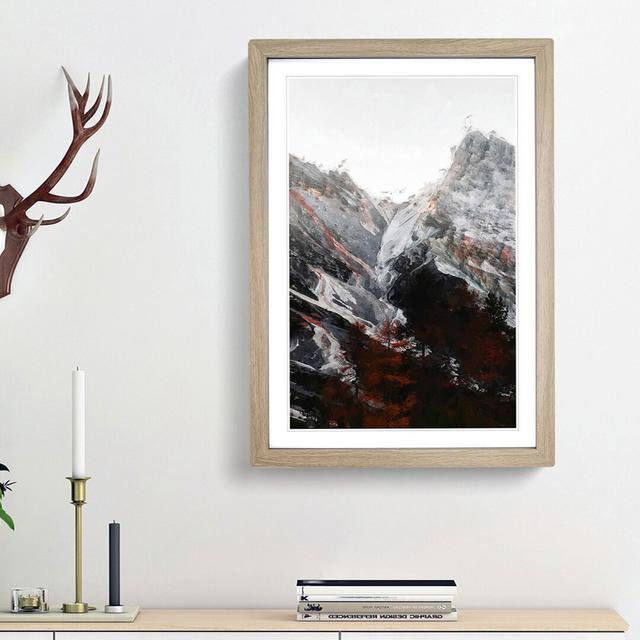 Mountains in San Vigilio Italy in Abstract - Picture Frame Painting Print East Urban Home Frame Option: Oak Framed, Size: 36cm H x 27cm W x 2cm D on Productcaster.