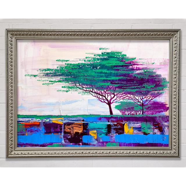 Stunning African Horizon Paint Framed Print Bright Star Size: 59.7cm H x 84.1cm W x 3cm D on Productcaster.