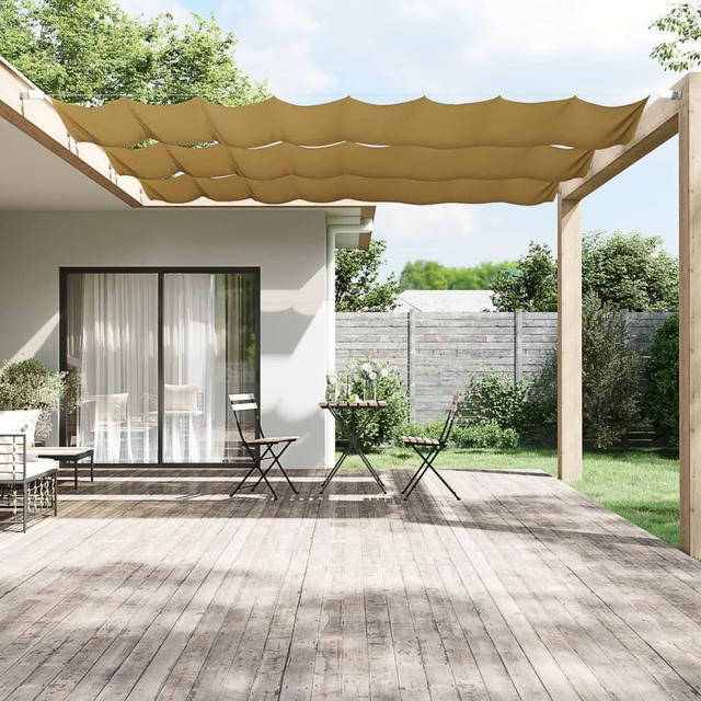 Dakota Fields 1000cm W x 0cm D Fabric Cover Retractable Side Awning Dakota Fields Colour: Beige on Productcaster.