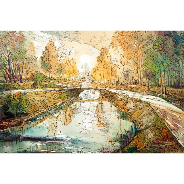 Leinwandbild Walking in the Park von Eduard Gurevich Marlow Home Co. Größe: 81cm H x 122cm B on Productcaster.