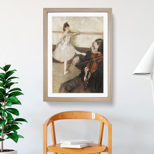 The Dance Lesson by Edgar Degas - Picture Frame Painting East Urban Home Size: 48cm H x 36cm W x 2cm D, Frame Option: Oak Framed on Productcaster.