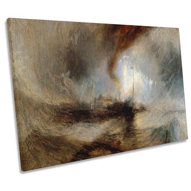 William Turner Snow Storm - Wrapped Canvas Print Rosalind Wheeler Size: 30.5cm H x 45.7cm W x 2cm D on Productcaster.