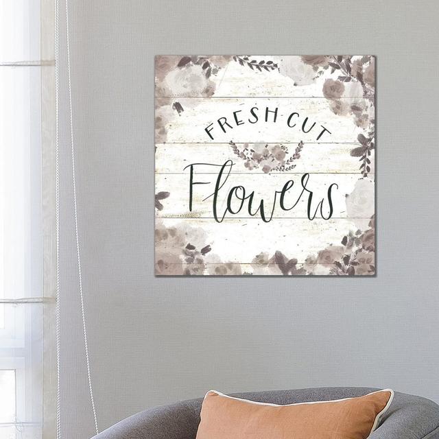 Beautiful Country VI: Neutral on Shiplap by James Wiens - Wrapped Canvas Typography Happy Larry Size: 66.04cm H x 66.04cm W x 1.91cm D on Productcaster.