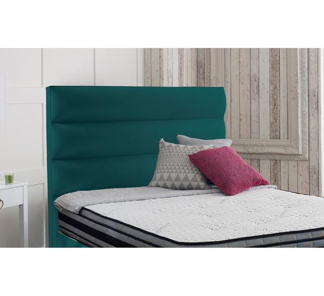 Ashlene Upholstered Headboard 17 Stories Colour: Green, Size: Small Double (4') on Productcaster.