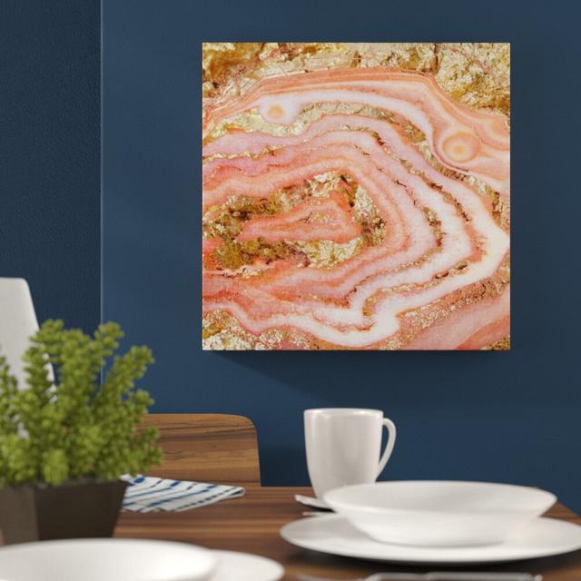 'Agate Coral' by Art Remedy Graphic Art Wrapped on Canvas Oliver Gal Size: 30cm H x 30cm W on Productcaster.