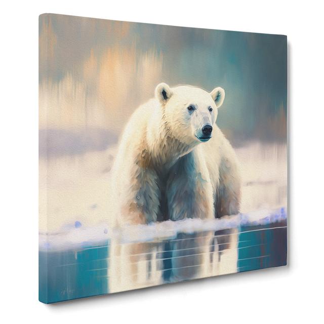 Polar Bear Impressionism House of Hampton Size: 50cm H x 50cm W x 3cm D on Productcaster.