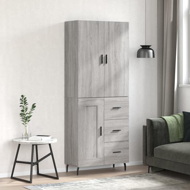 Yoxall 69.5cm Wide 3 Drawer Highboard Latitude Run Colour: Grey Sonoma on Productcaster.