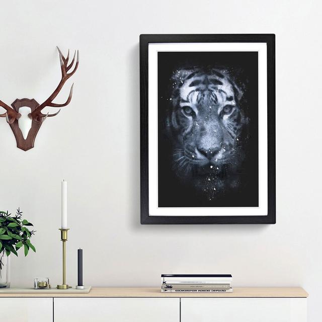 Tiger Portrait - Picture Frame Graphic Art Print East Urban Home Size: 33cm H x 24cm W x 2cm D, Frame Option: Black Framed on Productcaster.