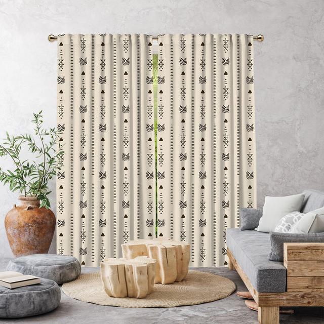 Vorhang-Set mit Schlaufen, verdunkelnd (Set of 2) Lilijan Home & Curtain Vorhanggröße: 140 x 325 cm, Vorhang-Farbe: Ecru on Productcaster.