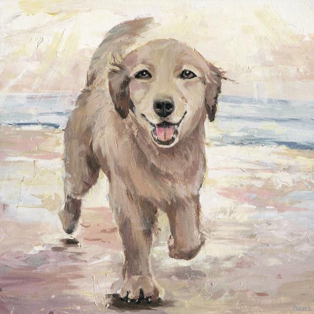 'Merry Puppy' by Parvez Taj Painting on Wrapped Canvas East Urban Home Size: 81cm H x 81cm W on Productcaster.