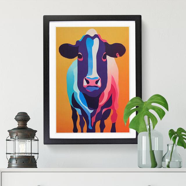 Cow Abstract - Single Picture Frame Print Brambly Cottage Frame Option: Black, Size: 46cm H x 34cm W x 2" D on Productcaster.