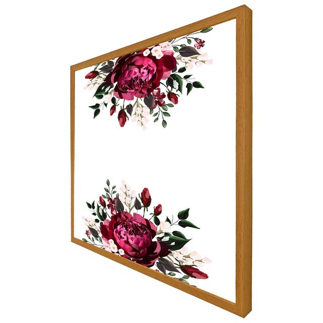 Charco Open Roses - Single Picture Frame Art Prints ClassicLiving Size: 61cm H x 61cm W x 4cm D, Frame Colour: Oak Framed on Productcaster.