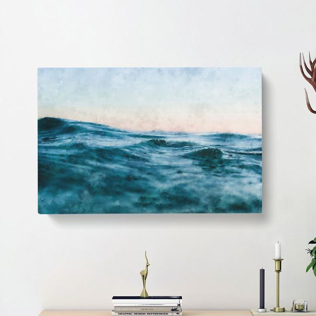 Rising Ocean - Wrapped Canvas Painting Print East Urban Home Size: 50cm H x 76cm W x 3cm D on Productcaster.