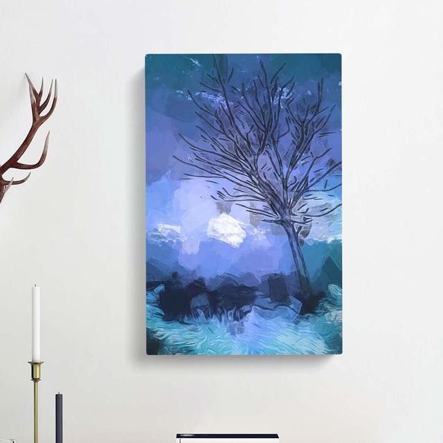 Tree In Wildfire In Abstract - Wrapped Canvas Print East Urban Home Size: 60cm H x 40cm W x 3cm D on Productcaster.