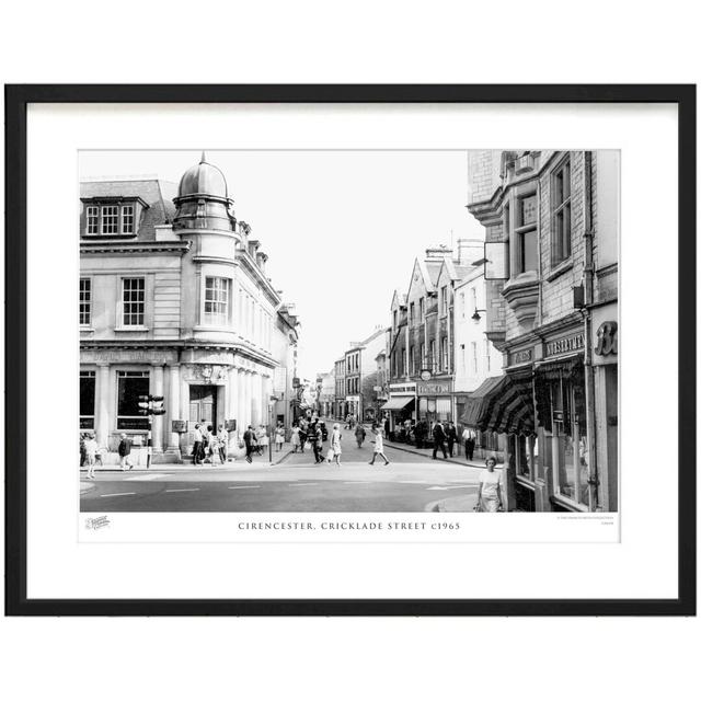 Cirencester, Cricklade Street C1965 by Francis Frith - Single Picture Frame Print The Francis Frith Collection Colour: Black/White, Size: 60cm H x 80c on Productcaster.