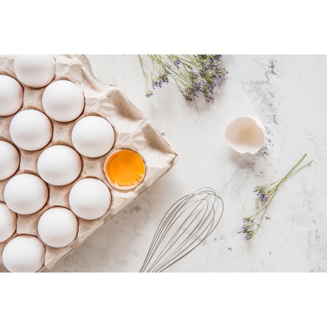 White Eggs by Allenkayaa - Wrapped Canvas Print Ebern Designs Size: 81cm H x 122cm W on Productcaster.