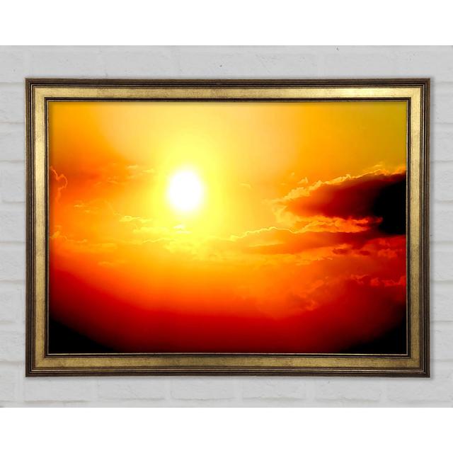 Stunning Sunset Sun Above The Sea - Single Picture Frame Art Prints Brayden Studio Size: 42cm H x 59.7cm W on Productcaster.