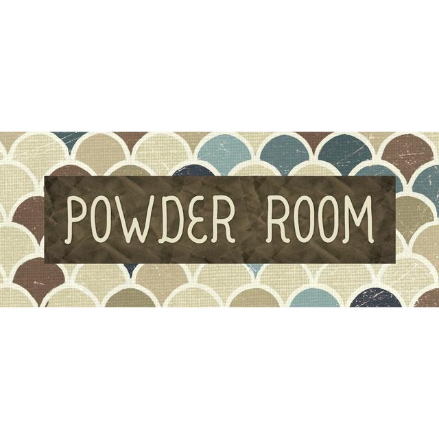 Powder Room Muted Trendy - Wrapped Canvas Textual Art Print Rosalind Wheeler Size: 30cm H x 46cm W x 3.8cm D on Productcaster.