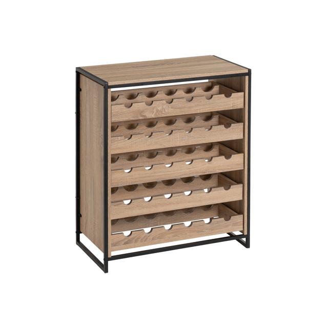 Adonus 30 Bottle Floor Wine Bottle Rack in Natural/Black Williston Forge on Productcaster.