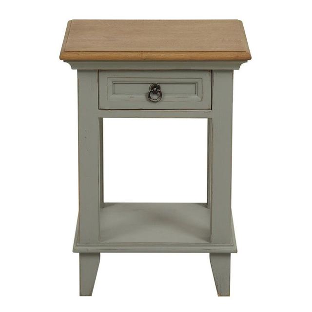 Malott 1 Drawer Bedside Table Brambly Cottage Colour (Base): Light Grey, Colour (Top): Ash on Productcaster.