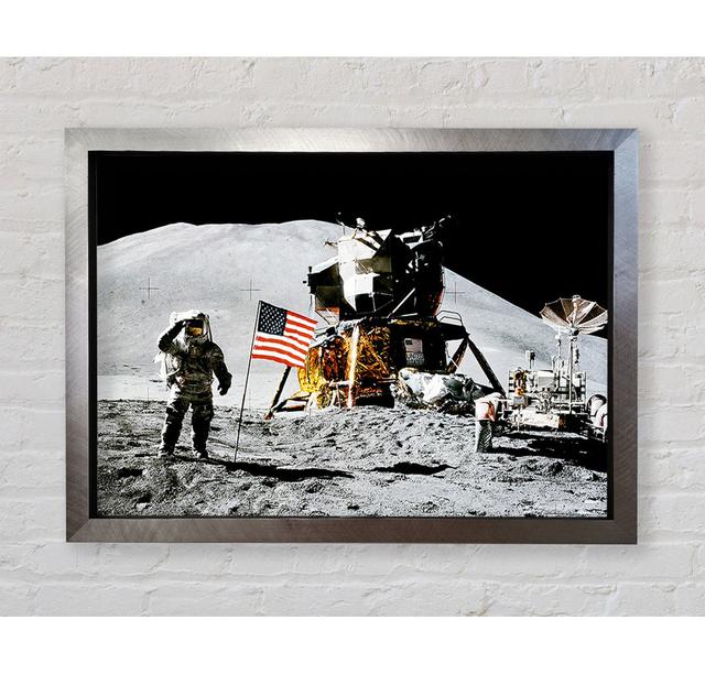 American Moon Landing - Single Picture Frame Art Prints Bright Star Size: 84.1cm H x 118.9cm W x 3.4cm D on Productcaster.