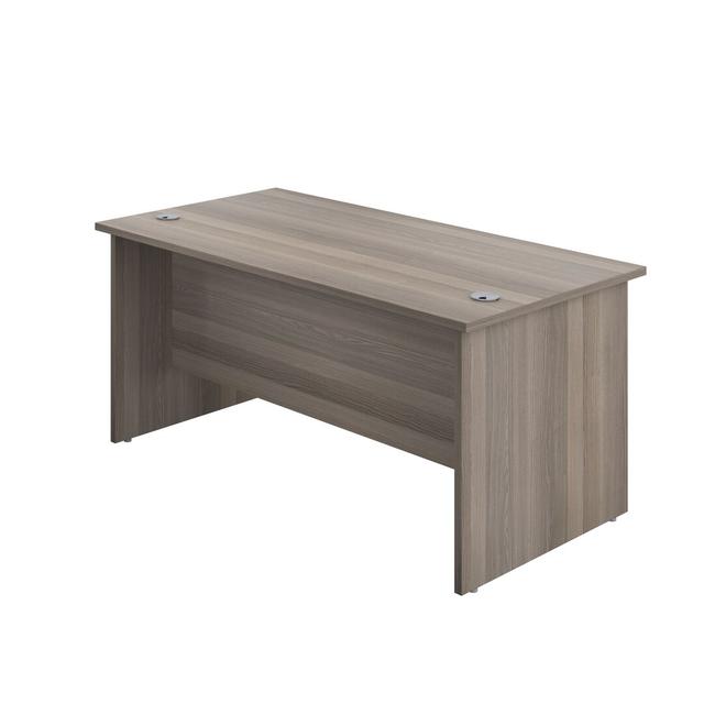 Goal Post Desk Wayfair Basics Colour: Grey Oak, Size: 73cm H x 180cm W x 60cm D on Productcaster.