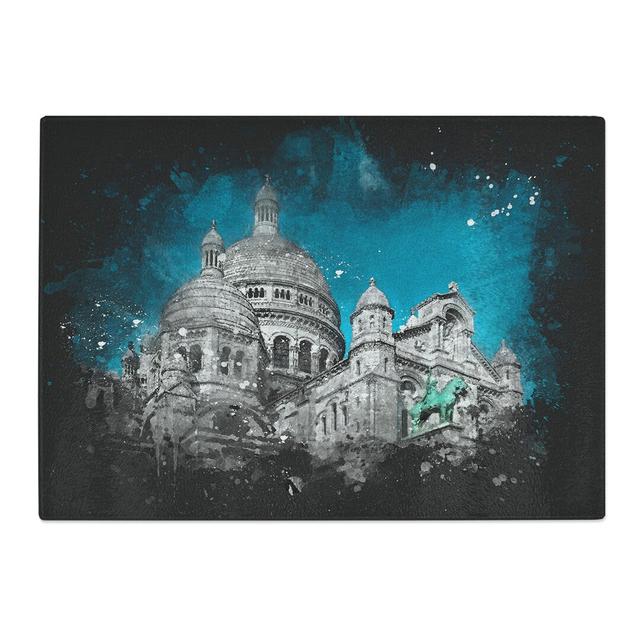 Tempered Glass Sacre Coeur in Paris France Chopping Board East Urban Home Size: 28.5 cm x 39 cm on Productcaster.