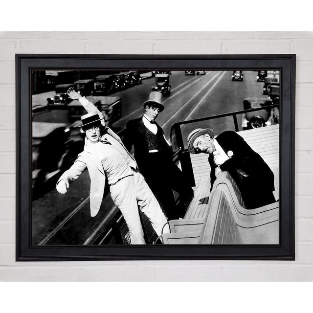 Harold Lloyd Bus Ride Framed Print Wall Art Ivy Bronx Format: Matte Black Framed Paper, Size: 42cm H x 59.7cm W x 1.5cm D on Productcaster.