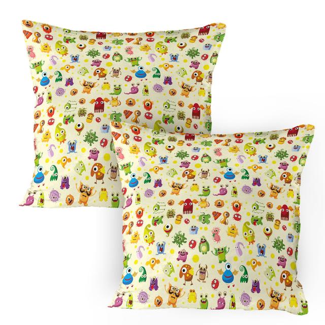 Cartoon Monster Microfiber Sham (Set of 2) East Urban Home on Productcaster.