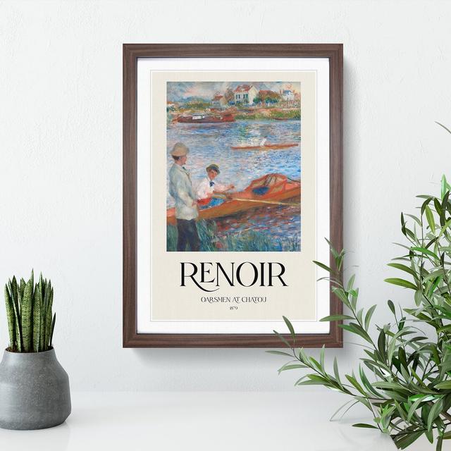 Oarsmen at Chatou by Pierre-Auguste Renoir - Picture Frame Painting East Urban Home Frame Option: Walnut, Size: 36cm H x 27cm W x 2cm D on Productcaster.