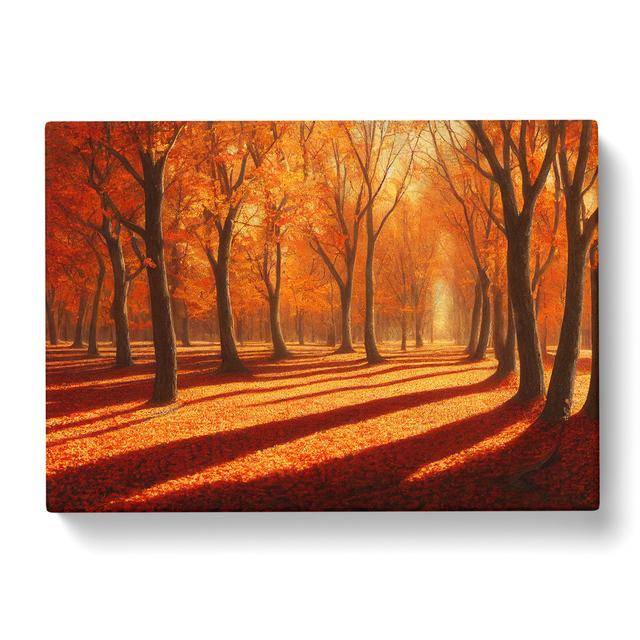 The Striking Autumn Forest - Wrapped Canvas Graphic Art Alpen Home Size: 50cm H x 76cm W x 3cm D on Productcaster.