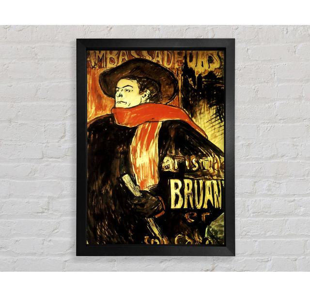 Toulouse Lautrec Aristide Bruant Study 2 Framed Print Bright Star Size: 59.7cm H x 42cm W on Productcaster.