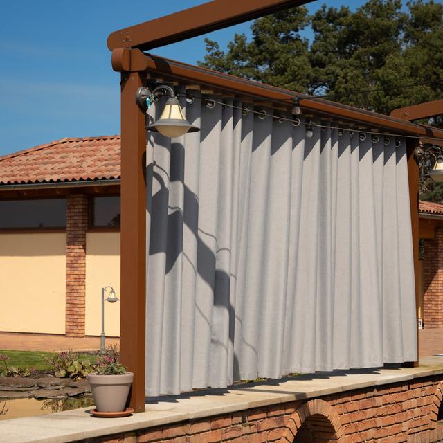 Denoila Panel Latitude Run Curtain Colour: Grey, Panel Size: 150 W x 220 D cm on Productcaster.