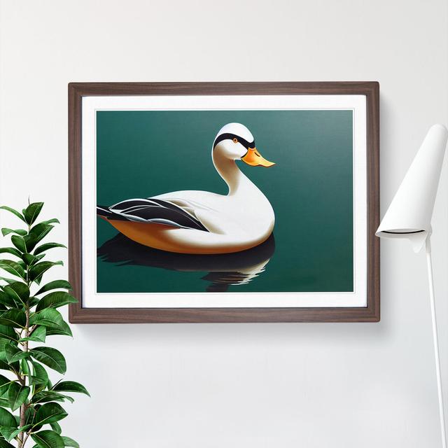 Artistic Duck - Single Picture Frame Print Brambly Cottage Size: 25cm H x 34cm W, Format: Walnut on Productcaster.