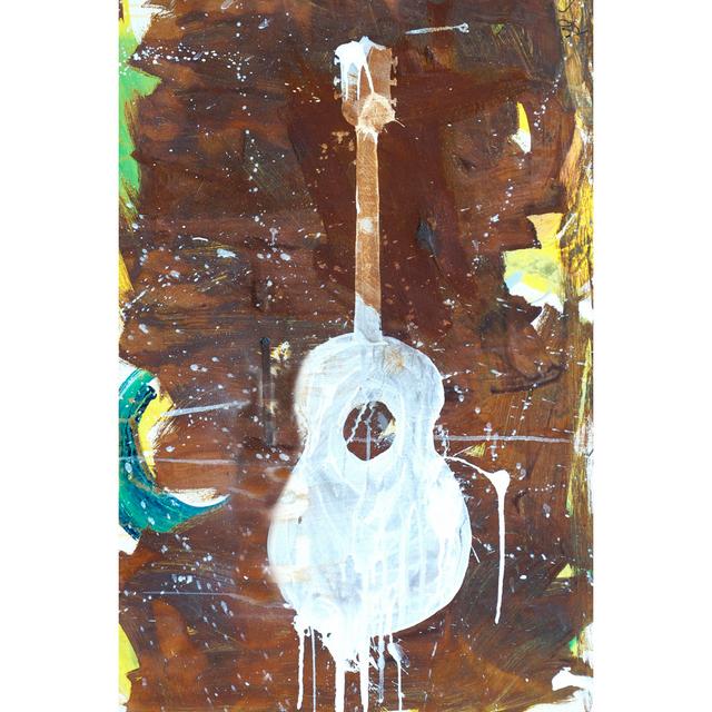 Yellow Guitar - Wrapped Canvas Painting Rosalind Wheeler Size: 30cm H x 20cm W x 3.8cm D on Productcaster.