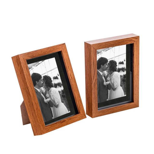 Shadow Box Picture Frame (Set of 2) Nicola Spring Colour: Dark Wood/Black on Productcaster.