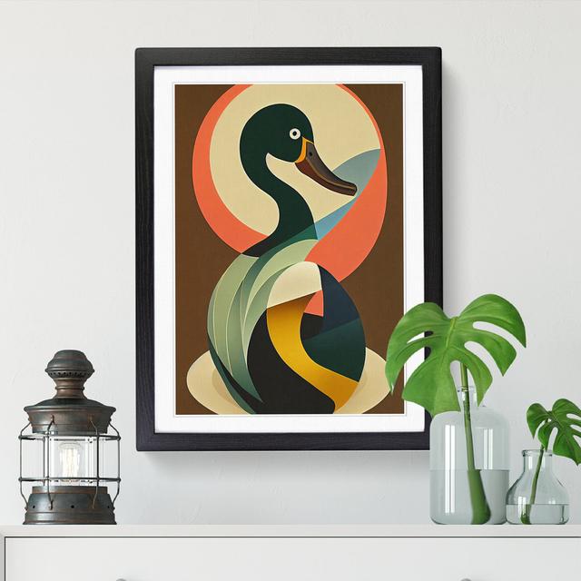 Duck Art Nouveau Vol.1 - Single Picture Frame Graphic Art Metro Lane Frame Option: Oak, Size: 46cm H x 34cm W x 2cm D on Productcaster.