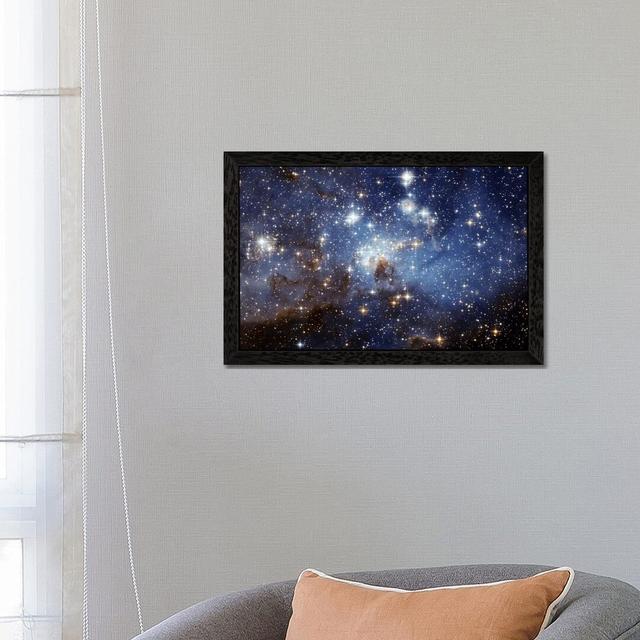 LH-95 Stellar Nursery (Hubble Space Telescope) - Floater Frame Print on Canvas Ebern Designs Format: Black Framed Canvas, Size: 102cm H x 152cm W x 4c on Productcaster.