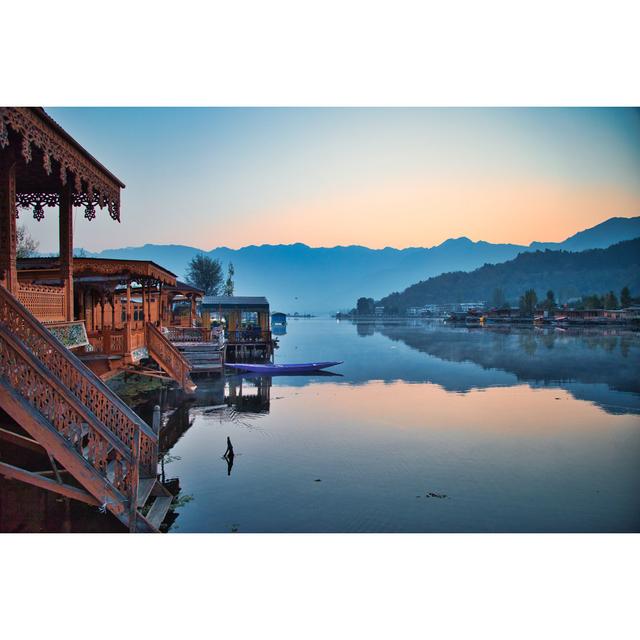 Dal Lake House Boat - Wrapped Canvas Print Longshore Tides Size: 51cm H x 76cm W x 3.8cm D on Productcaster.