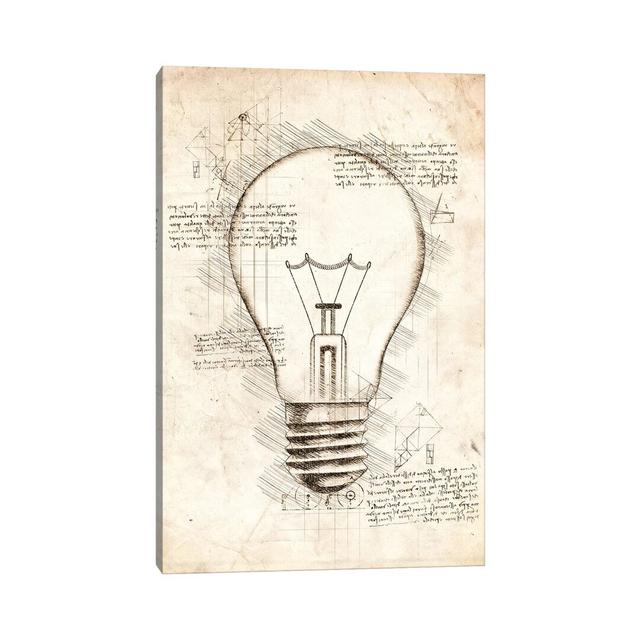 Light Bulb by Cornel Vlad - Wrapped Canvas Painting Borough Wharf Size: 45.72cm H x 30.48cm W on Productcaster.