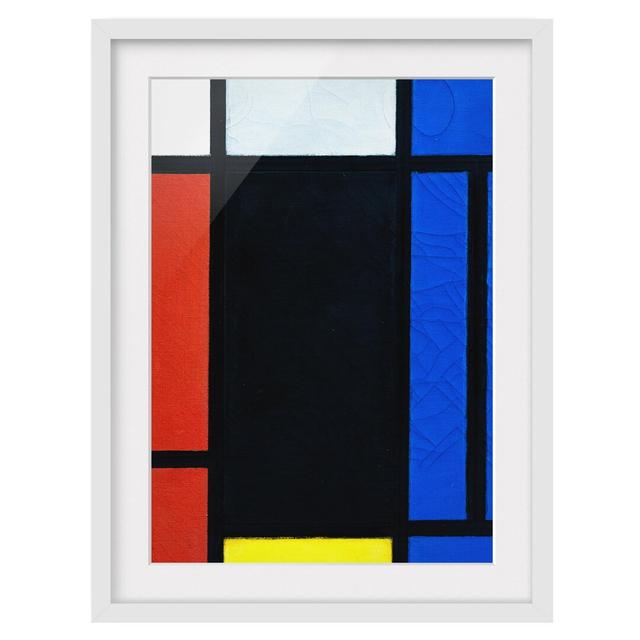 Tableau No. 1 by Piet Mondrian - Picture Frame Graphic Art Print on Paper East Urban Home Frame Options: Matt white, Size: 70cm H x 50cm W on Productcaster.