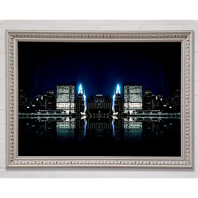 City Night Reflections - Single Picture Frame Art Prints Bright Star Size: 29.7cm H x 42cm W x 3cm D on Productcaster.