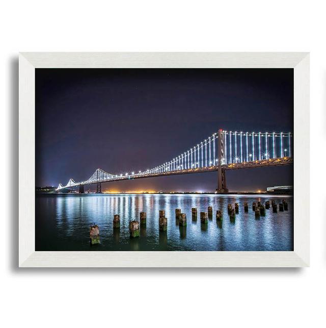 Golden Gate Bridge Light Reflections - Single Picture Frame Art Prints Latitude Run Size: 21cm H x 29.7cm W x 10cm D on Productcaster.