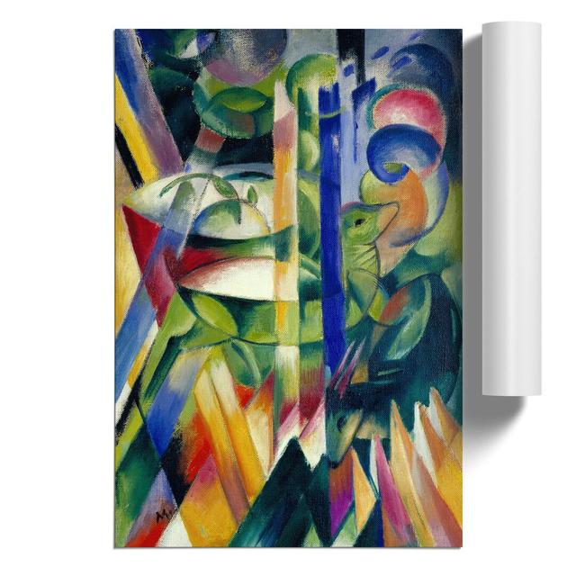 The Little Mountain Goats by Franz Marc - Unframed Painting East Urban Home Size: 42cm H x 30cm W x 0.1cm D on Productcaster.